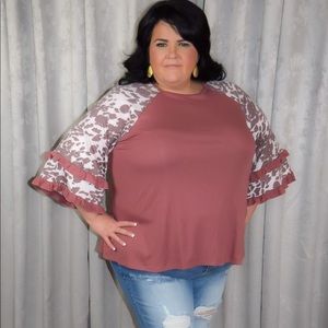 A Heart so Happy for Ruffles and Cow Print Top